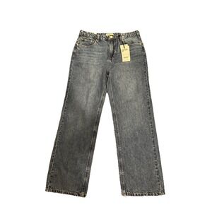 Oat New York Women's High Rise Baby Wide Leg Jeans Size Dream Weave‎ 10/30 NWT